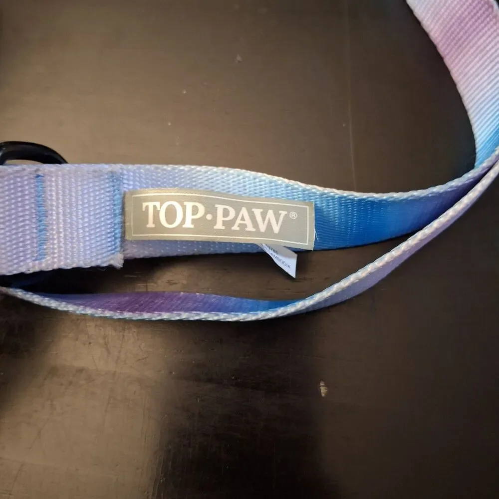 Top Paw Ombre Blue Purple Nylon Standard Dog Leash 4 Ft 1 Inch Wide